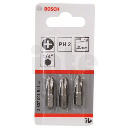 BOSCH Šroubovací bit zvlášť tvrdý Extra-Hart, 3 ks 2607001511