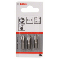 BOSCH Šroubovací bit zvlášť tvrdý Extra-Hart, 3 ks 2607001511