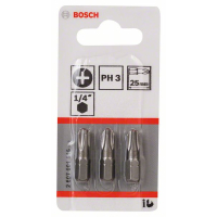 BOSCH Šroubovací bit zvlášť tvrdý Extra-Hart, 3 ks 2607001515