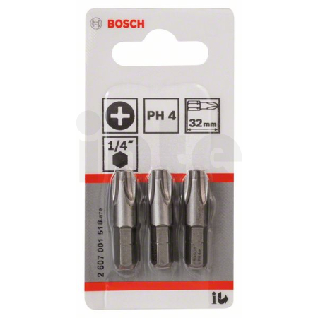 BOSCH Šroubovací bit zvlášť tvrdý Extra-Hart, 3 ks 2607001518