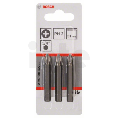BOSCH Šroubovací bit zvlášť tvrdý Extra-Hart, 3 ks 2607001522