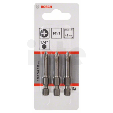 BOSCH Šroubovací bit zvlášť tvrdý Extra-Hart, 3 ks 2607001526