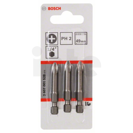 BOSCH Šroubovací bit zvlášť tvrdý Extra-Hart, 3 ks 2607001528