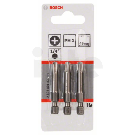 BOSCH Šroubovací bit zvlášť tvrdý Extra-Hart, 3 ks 2607001531