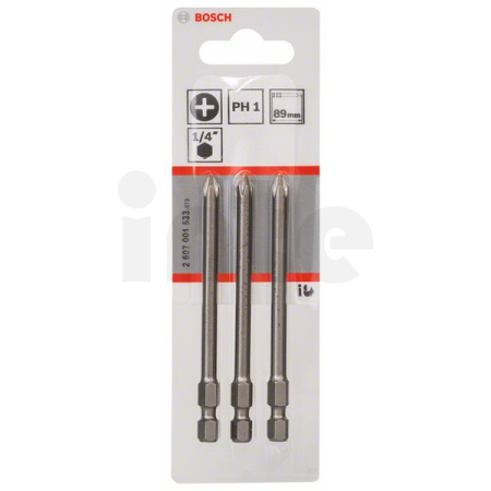 BOSCH Šroubovací bit zvlášť tvrdý Extra-Hart, 3 ks 2607001533
