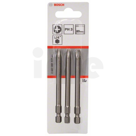 BOSCH Šroubovací bit zvlášť tvrdý Extra-Hart, 3 ks 2607001537