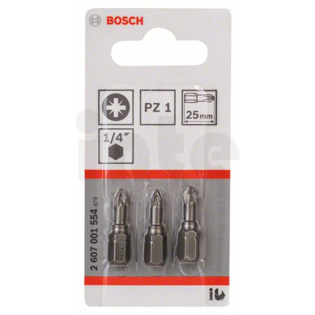BOSCH Šroubovací bit zvlášť tvrdý Extra-Hart, 3 ks 2607001554