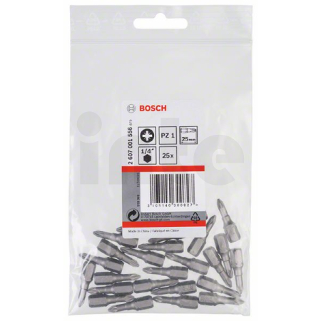 BOSCH Šroubovací bit zvlášť tvrdý Extra-Hart, 25 ks 2607001556