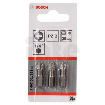 BOSCH Šroubovací bit zvlášť tvrdý Extra-Hart, 3 ks 2607001558