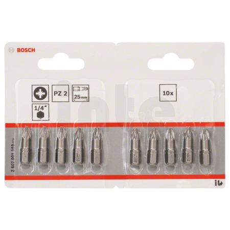 BOSCH Šroubovací bit zvlášť tvrdý Extra-Hart, 10 ks 2607001559