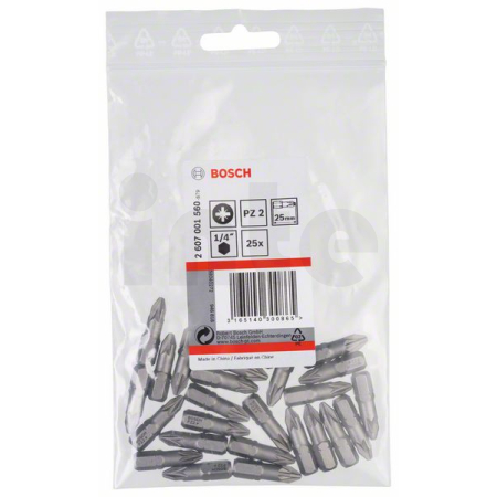 BOSCH Šroubovací bit zvlášť tvrdý Extra-Hart, 25 ks 2607001560