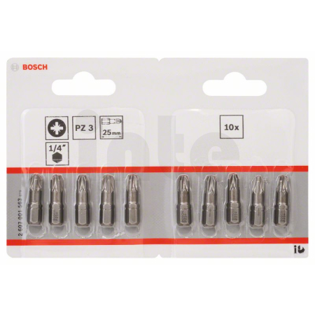 BOSCH Šroubovací bit zvlášť tvrdý Extra-Hart, 10 ks 2607001563