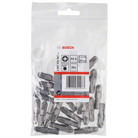 BOSCH Šroubovací bit zvlášť tvrdý Extra-Hart, 25 ks 2607001567