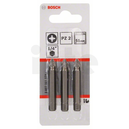 BOSCH Šroubovací bit zvlášť tvrdý Extra-Hart, 3 ks 2607001571