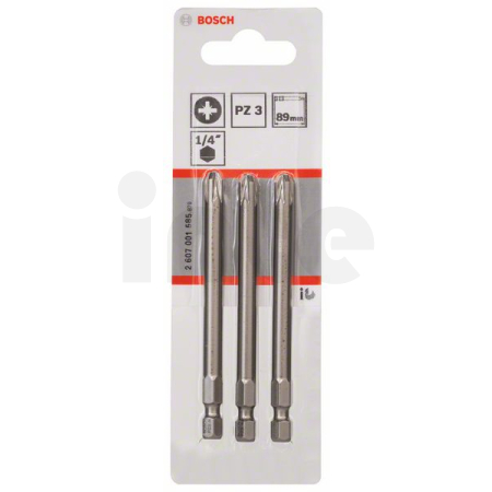 BOSCH Šroubovací bit zvlášť tvrdý Extra-Hart, 3 ks 2607001585