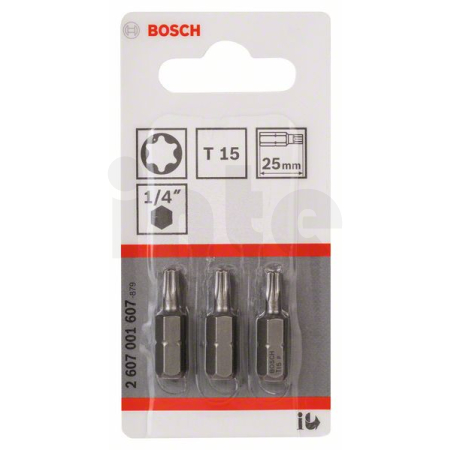 BOSCH Šroubovací bit zvlášť tvrdý Extra-Hart, 3 ks 2607001607