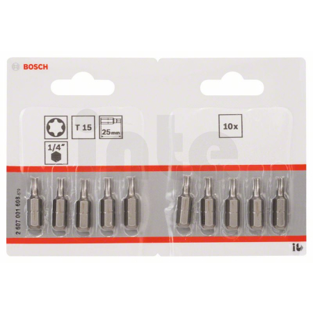 BOSCH Šroubovací bit zvlášť tvrdý Extra-Hart, 10 ks 2607001608