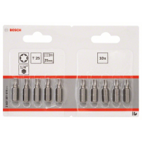 BOSCH Šroubovací bit zvlášť tvrdý Extra-Hart, 10 ks 2607001616