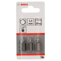BOSCH Šroubovací bit zvlášť tvrdý Extra-Hart, 3 ks 2607001716