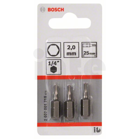 BOSCH Šroubovací bit zvlášť tvrdý Extra-Hart, 3 ks 2607001718