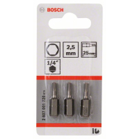 BOSCH Šroubovací bit zvlášť tvrdý Extra-Hart, 3 ks 2607001720