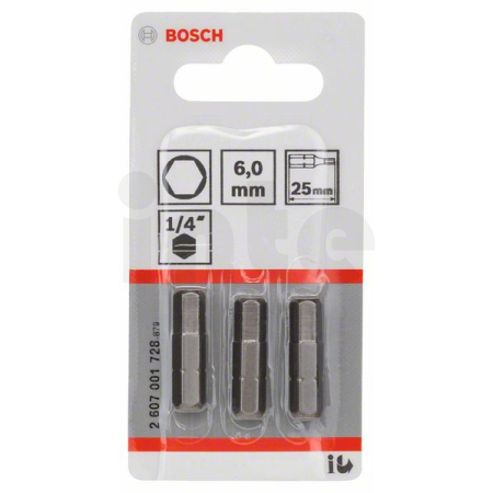 BOSCH Šroubovací bit zvlášť tvrdý Extra-Hart, 3 ks 2607001728