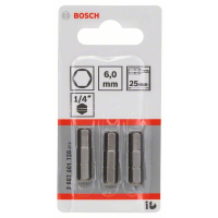 BOSCH Šroubovací bit zvlášť tvrdý Extra-Hart, 3 ks 2607001728