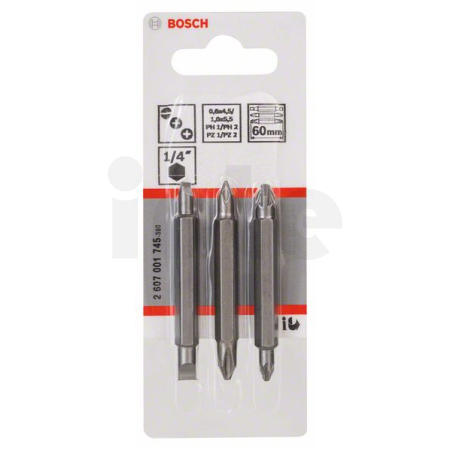 BOSCH 3dílná sada oboustranných bitů 2607001745