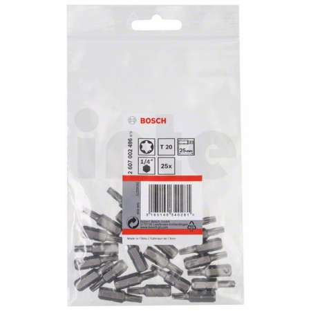 BOSCH Šroubovací bit zvlášť tvrdý Extra-Hart, 25 ks 2607002496