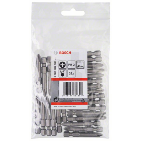 BOSCH Šroubovací bit zvlášť tvrdý Extra-Hart, 25 ks 2607002503