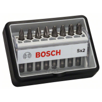 BOSCH Sada šroubovacích nástavců Robust Line, Sx PZ, verze Extra Hard, 8 kusů 2607002557