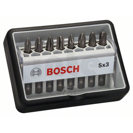 BOSCH Sada šroubovacích nástavců Robust Line, Sx PH/PZ, verze Extra Hard, 8 kusů 2607002558