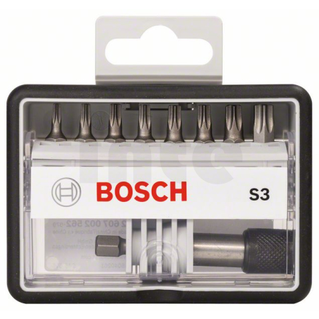 BOSCH Sada šroubovacích nástavců Robust Line, S T, verze Extra Hard, 8+1 kusů 2607002562