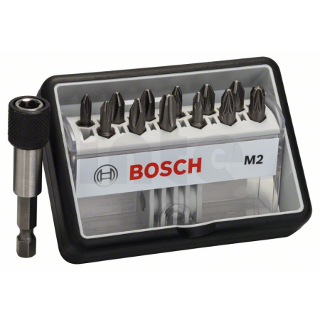 BOSCH Sada šroubovacích nástavců Robust Line, M PH/PZ, verze Extra Hard, 12+1 kusů 2607002564