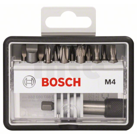 BOSCH Sada šroubovacích nástavců Robust Line, M PH/PZ/T/S, verze Extra Hard, 12+1 kusů 2607002566