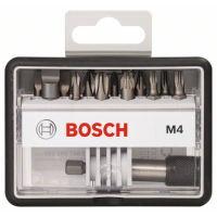 BOSCH Sada šroubovacích nástavců Robust Line, M PH/PZ/T/S, verze Extra Hard, 12+1 kusů 2607002566