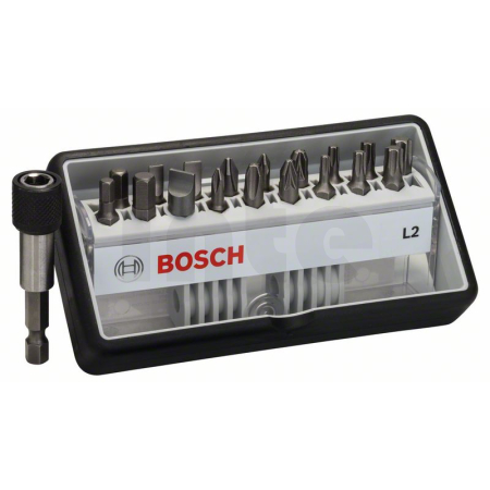 BOSCH Sada šroubovacích nástavců Robust Line, L PH/PZ/T/S/HEX, verze Extra Hard, 18+1 kusů 2607002568