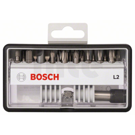 BOSCH Sada šroubovacích nástavců Robust Line, L PH/PZ/T/S/HEX, verze Extra Hard, 18+1 kusů 2607002568