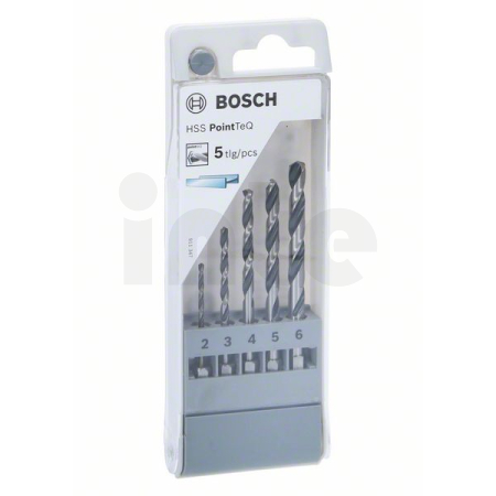 BOSCH 5dílná sada spirálových vrtáků HSS PointTeQ Hex 2–6 mm 2607002824