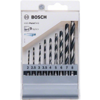 BOSCH 9dílná sada spirálových vrtáků HSS PointTeQ Hex 2–8 mm 2607002826