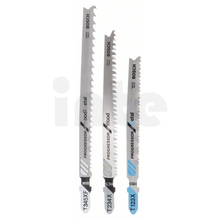 BOSCH 3dílná sada pilových plátků Progressor for Wood and Metal, se stopkou T 2607010515