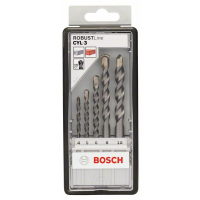 BOSCH Sada spirálových vrtáků do betonu CYL-3, Robust Line, 4–10 mm, 5 kusů 2607010524