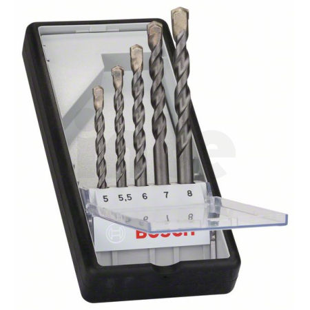 BOSCH Sada spirálových vrtáků do betonu CYL-3, Robust Line, 5–8 mm, 5 kusů 2607010526