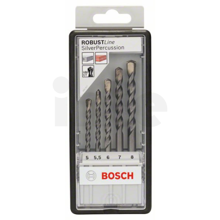 BOSCH Sada spirálových vrtáků do betonu CYL-3, Robust Line, 5–8 mm, 5 kusů 2607010526