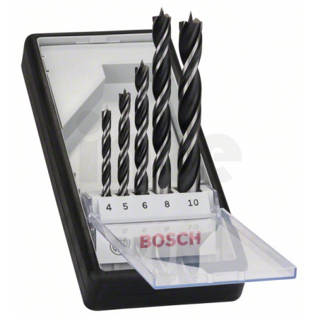 BOSCH Sada spirálových vrtáků s centrovacím hrotem Robust Line 4–10 mm, 5 kusů 2607010527