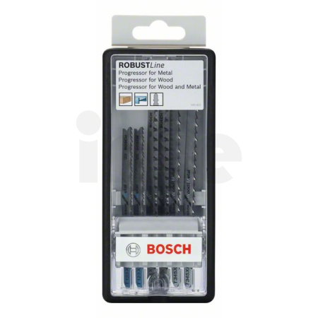 BOSCH 6dílná sada pilových plátků Robust Line Wood and Metal Progressor, se stopkou T 2607010531