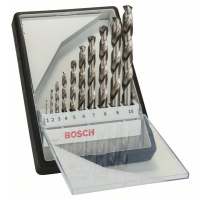 BOSCH Sada spirálových vrtáků do kovu HSS-G, Robust Line, 135° 1–10 mm, 10 kusů 2607010535