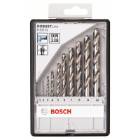 BOSCH Sada spirálových vrtáků do kovu HSS-G, Robust Line, 135° 1–10 mm, 10 kusů 2607010535