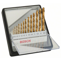 BOSCH Sada spirálových vrtáků do kovu HSS-TiN, Robust Line, 135° 1,5–6,5 mm, 13 kusů 2607010539
