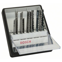 BOSCH 10dílná sada pilových plátků Robust Line, varianta Wood, se stopkou T 2607010540
